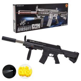 Игрушечный автомат M4 в стиле КС ГО страйкбольный Airsoft Gun с пульками пневматический лазер фонарик 1239-1B 1239-1B фото