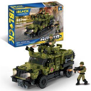 Конструктор пластиковый Козак-2М Боевая бронированная машина ББМ 357 деталей iBlock 37*25,5*6 см PL-921-386 фото