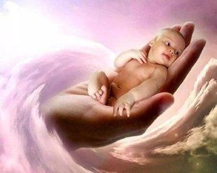 Алмазная вышивка "Младенец "небо, волна,рука, свет, бог, полная выкладка ,мозаика 5d, наборы 30х40 см WLL527 фото