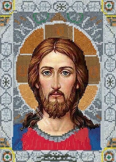 Набір алмазної вишивки ікона "Ісус" повна викладка, ,мозаїка 5d, 30х40 см 9372 фото