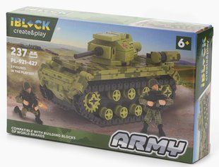 Конструктор пластиковий Армія техніки Сухопутних військ Танк Т-34 237 деталей iBlock 23х4, 5х14 см PL-921-427-1 фото