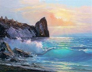 Набор Алмазная мозаика вышивка Морской бриз Райский уголок у моря на подрамнике полная 5d 40х50 177028 фото