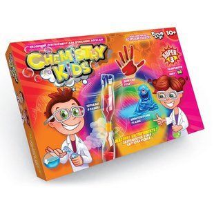 Набір для експериментів з хімії Chemistry Kids українською мовою у коробці розміром 3,5x20x28 см СНК1 СНК1 фото