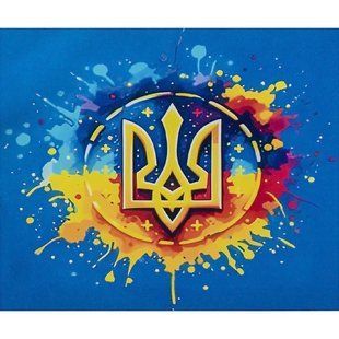 Алмазная мозаика вышивка Герб Символика флаг Украина ЗСУ на подрамнике полная 5d 40х50 см IMAGE96 IMAGE96 фото