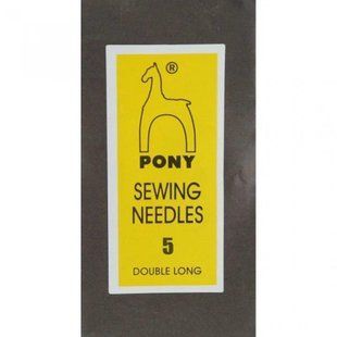 Голки довгі штопальні №5 (25 шт) Pony (Індія) вишивка бісером, нитками, стрічками, гладдю 08155 фото