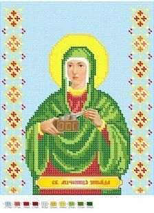 Схема для вишивки бісером Ікона Свята мучениця Зінаїда часткова викладка 30х23 см СВР 4097 фото