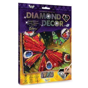 Набор алмазная картина &laquo;Бабочка павлиний глаз&raquo;, Diamond Decor, частичная выкладка , мозаика 5d, 27х22 см DD1 DD1 фото