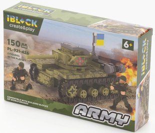 Конструктор пластиковий Армія техніки Сухопутних військ Танк 150 деталей iBlock 22х4, 5х14 см PL-921-426-3 фото