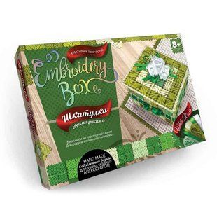 Набор для творчества "Шкатулка Embroidery Box" бисер и бусины ленты вышивка канва гладью Danko Toys Box-3 Box-3 фото