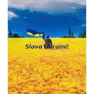 Алмазна мозаїка вишивка Слава Україні! Героям слава! прапор Україна на підрамнику повна 5d 40х50 см IMAGE29 IMAGE29 фото