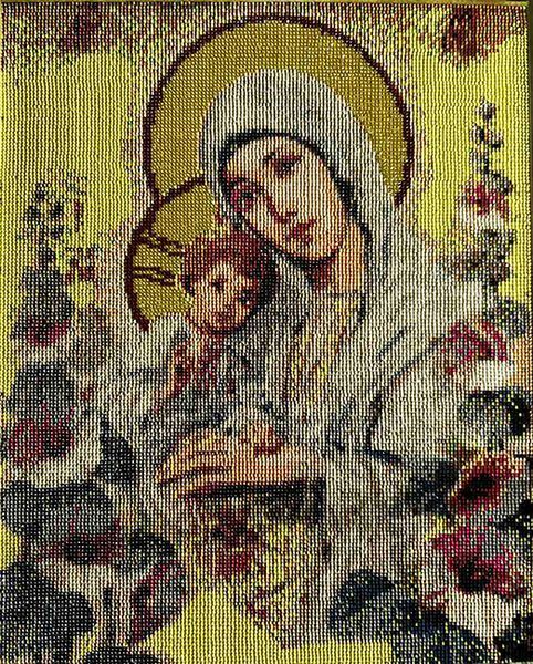 Алмазна мозаїка вишивка Українська хранителька Богородиця Діва Марія Охапкін підрамнику повна 5d 40х50 178748 фото
