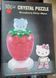 Об'ємний 3D Crystal Puzzle &laquo;Hello Kitty на полуниці&raquo;, кристальний 3D пазл-головоломка 46 деталей 9035 9035 фото 2