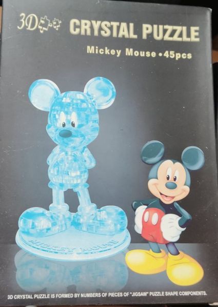 Об'ємний 3D Crystal Puzzle &laquo;Міккі Маус&raquo; (Mickey Mouse) жовтий, кристальний 3D пазл 45 деталей 9020 9020 фото
