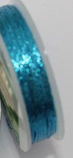 Нитка для бісеру, Люрекс Адель "Бірюзовий (блакитний)" 100 м Spark Beads бісероплетіння котушка муліне А1-80-20 фото