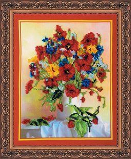 Набір для вишивання бісером на натуральному художньому холсті "Літня фантазія" Абрис Арт AB-047 AB-047 фото